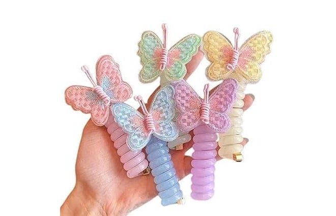 Zinza Wire Hair Bands for Girls Kids Braided Spiral Hair Ties Cute Cartoon Ponytail Maker Elastic Braids Hair Accessories for Girls(2 PCS) - Image 1