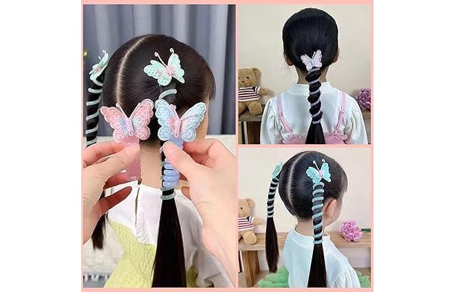 Zinza Wire Hair Bands for Girls Kids Braided Spiral Hair Ties Cute Cartoon Ponytail Maker Elastic Braids Hair Accessories for Girls(2 PCS) - Image 4