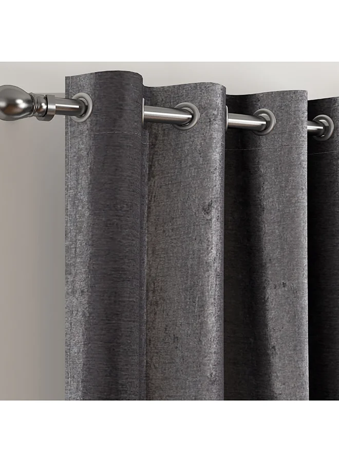 Home Box Stella 2-Piece Extra Long Chenille Curtain Set 300 x 140 cm