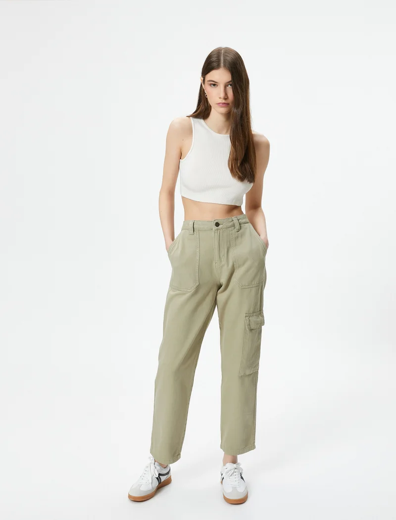 KOTON Koton | Solid Straight Fit Cargo Pants