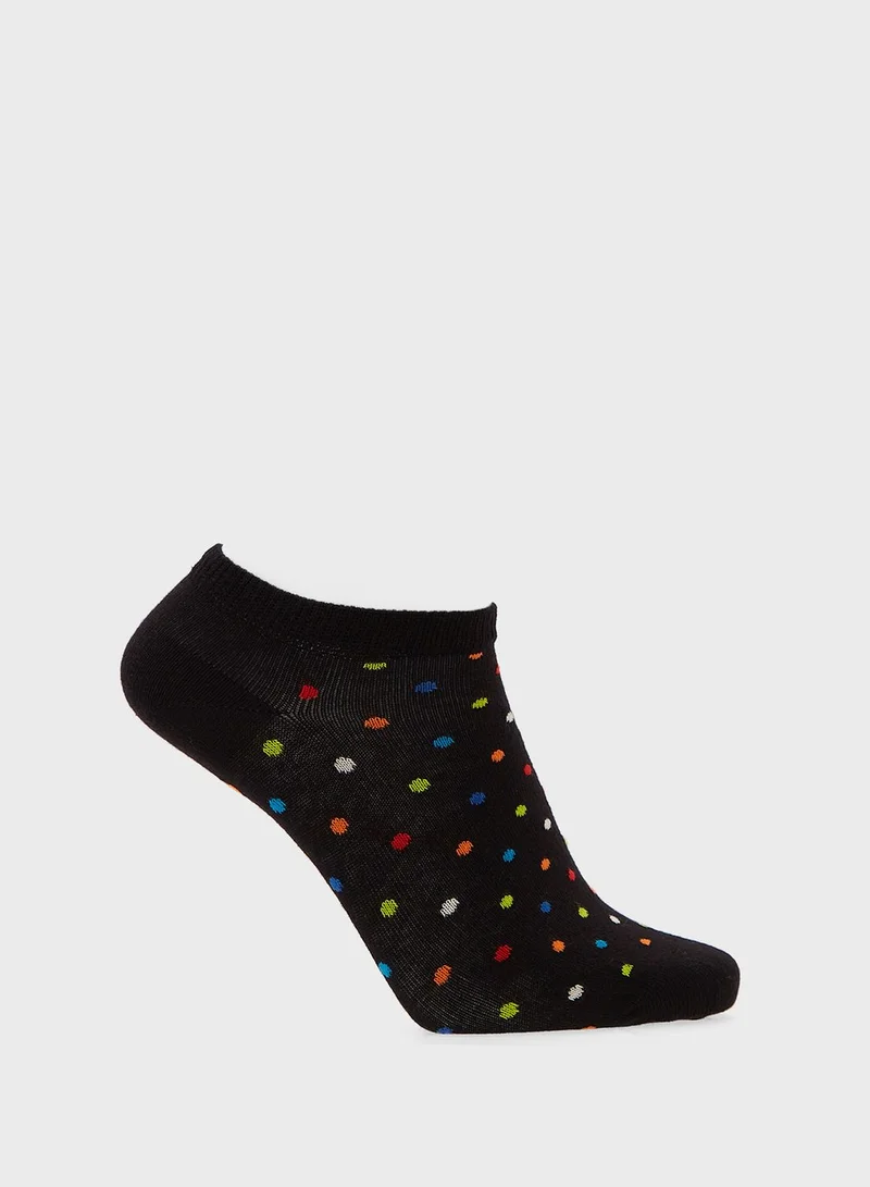 Happy Socks 2 Pack Mini Dot Ankle Socks