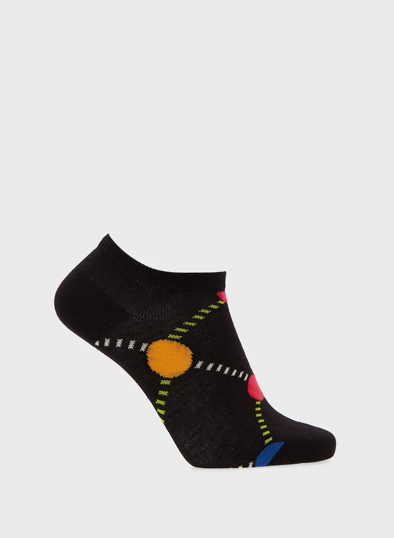 Happy Socks 2 Pack Mini Dot Ankle Socks