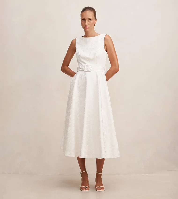 Forever New Jayda Jacquard Midi Dress