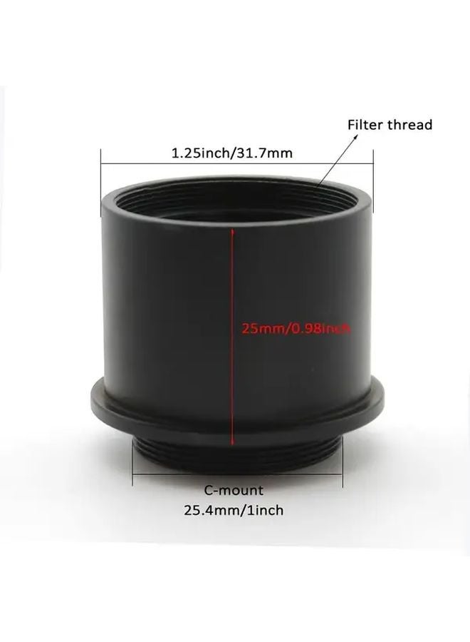 C Mount To 1 25 Inch Telescope Adapter Precision Durable Threaded Microscope Interface - Image 1