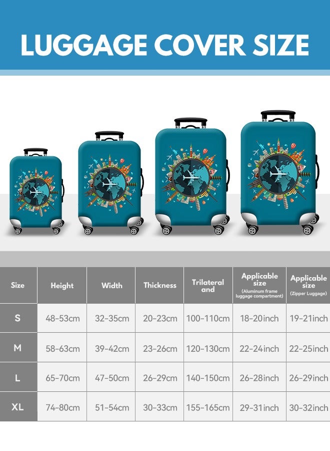 Tersely Travel Luggage Cover Spandex Suitcase Protector Washable Baggage Covers (for 18-30 inch luggage) Premium Elasticated Luggage Protector -Go Travel  - Image 5