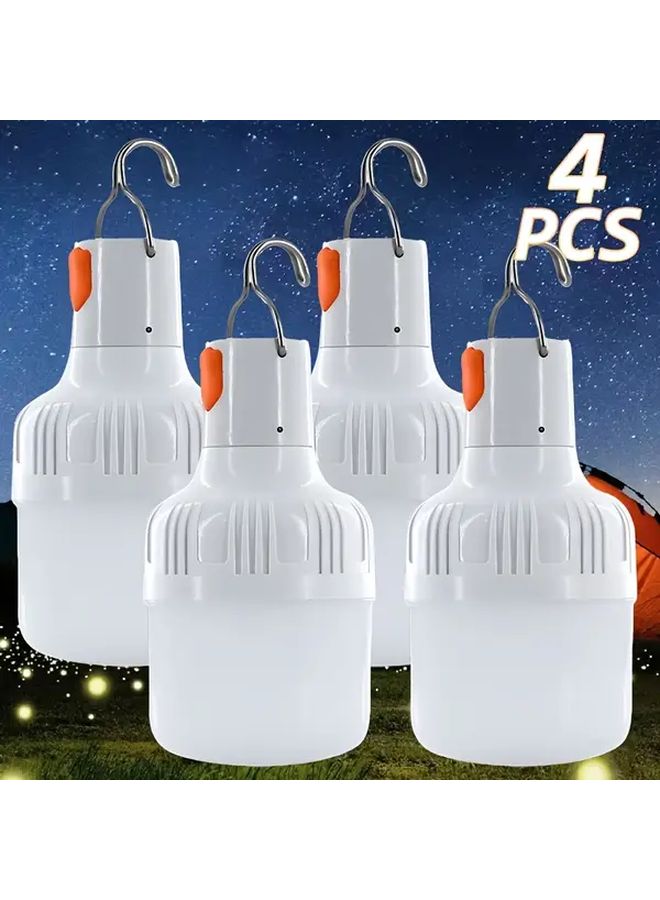 4pcs LED USB Rechargeable Camping Light Portable Hands Free Lantern - Image 5