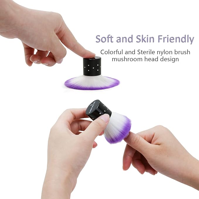 Canvalite 10Pcs White Nail Buffer Block with Nail Brush 120 Grit Professional Salon Nail Buffer Block for Gel Nails - Image 5