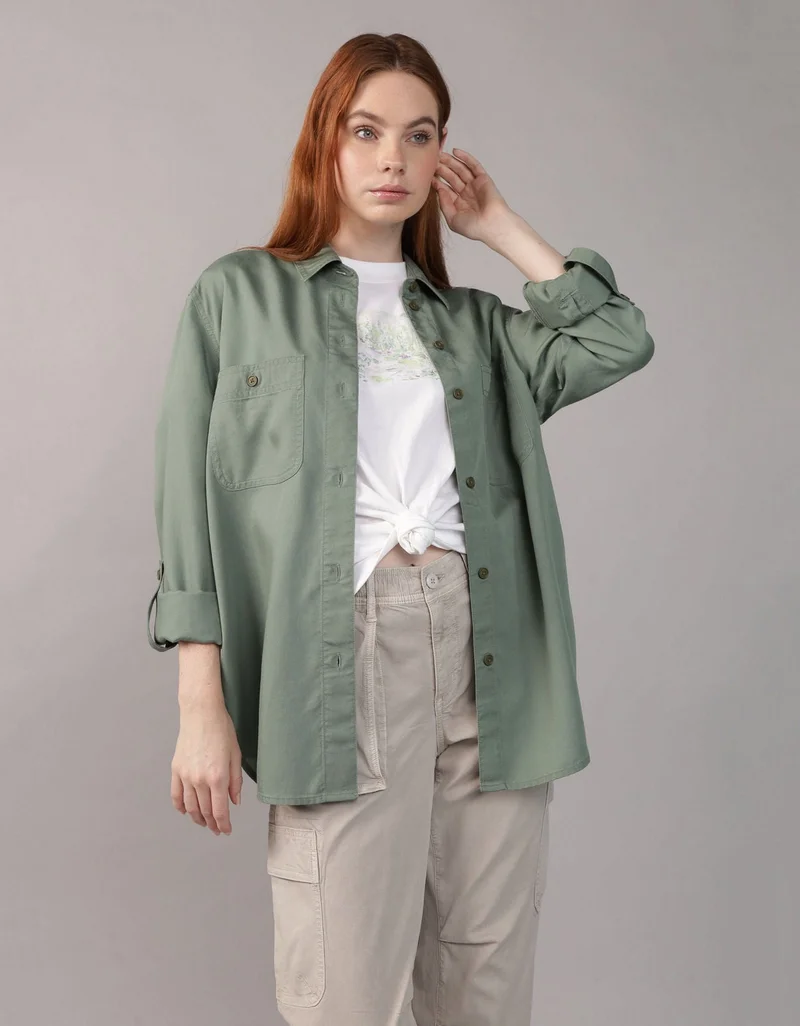 امريكان ايجل قميص بأكمام طويلة وأزرار من تشكيلة بستي