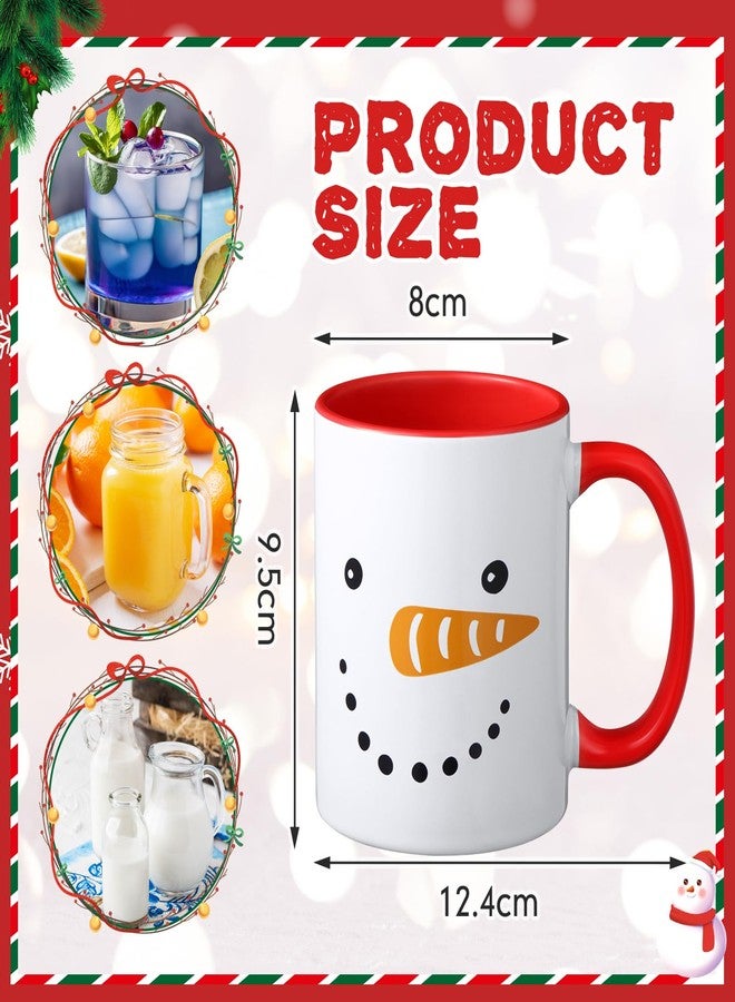 Sliner 11 oz Christmas Coffee Mug Set in 6 Funny Christmas Themed Designs, Novelty Holiday Party Cups for Table Decorations, Xmas White Elephant Gifts for Women Men Christmas Gift(Snowman Face) - Image 2