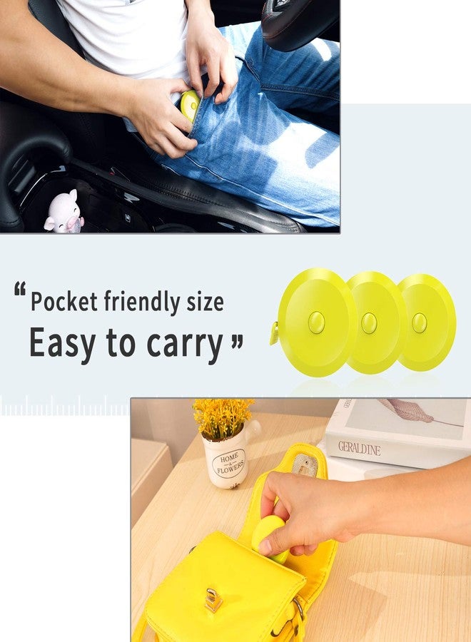 DiCUNO 60-Inch 1.5 Meter Soft and Retractable Tape Body Tailor Sewing Craft Cloth Dieting Measuring Tape (3 Pcs of Yellow with Soft Tape) - Image 5