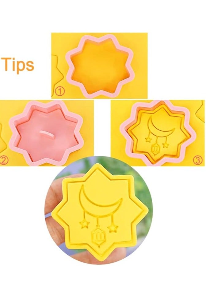 8-Pcs Eid Mubarak Cookie Cutters Set 3D Islamic Ramadan Cookie Cutter for Baking Eid Mubarak Ramadan Favors and Supplies - Image 3