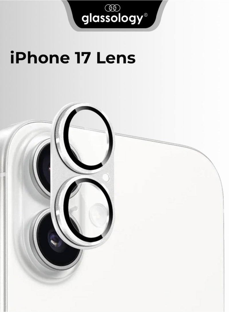 جلاسولوجي iPhone 17 Grey & Silver Duo – MagSafe Ring Stand Case + Premium Lens Protector - Image 3