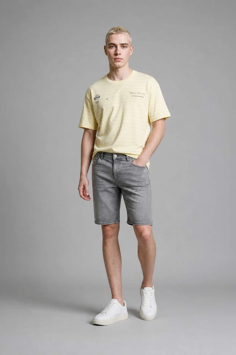 Regular Fit Denim Bermuda Shorts