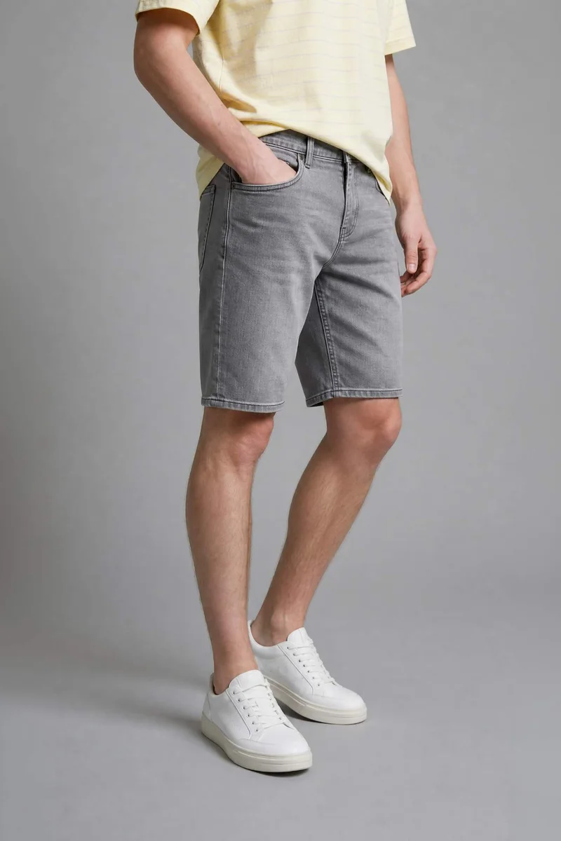 Defacto  Regular Fit Denim Bermuda Shorts for Men | Best Price UAE