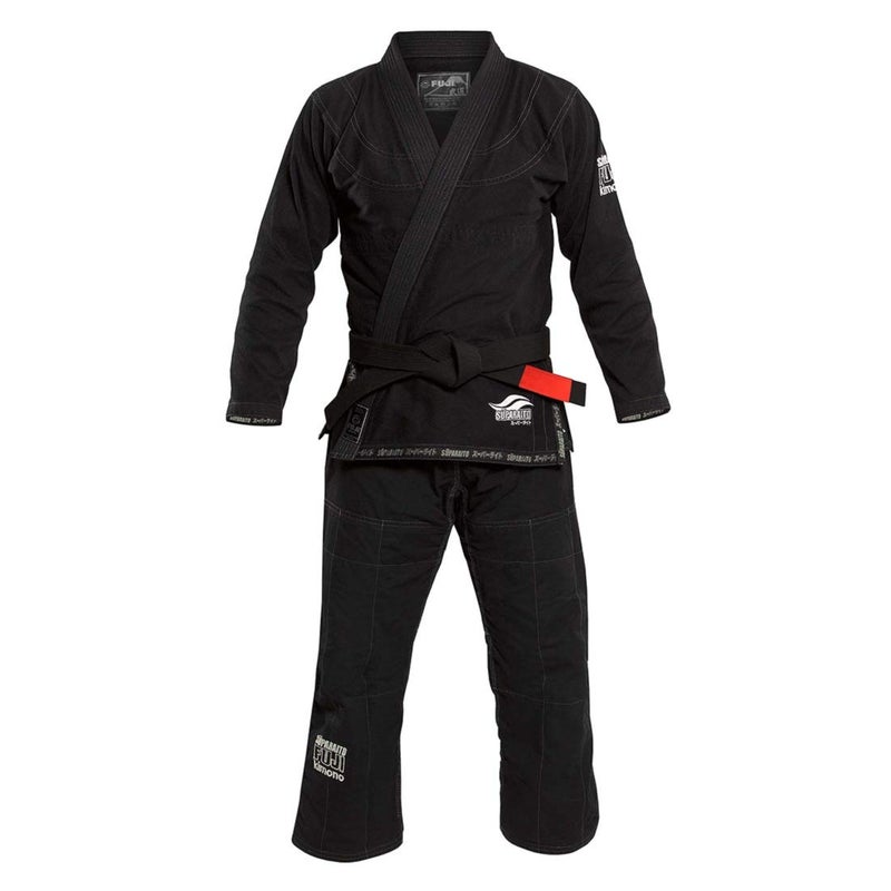 FUJI Suparaito BJJ GI and Martial Arts Uniform - Brazilian Jiu Jitsu Gi With Pearl Weave Jacket, Black, Size A2 - Image 1