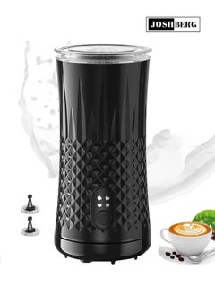 Automatic Milk Frother,4 in 1 Electric Milk Steamer, 400W 240ml Automatic Milk Frothing and Milk Warmer Heater, Hot and Cold Milk Foam Maker for Coffee, Latte, Cappuccino Silent Operation,Black