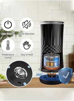Joshberg 4 in 1 Electric Milk Frother and Steamer, 400W 240ml Automatic Milk Frothing and Milk Warmer Heater, Hot and Cold Milk Foam Maker for Coffee, Latte, Cappuccino Silent Operation,Black  - Image 3