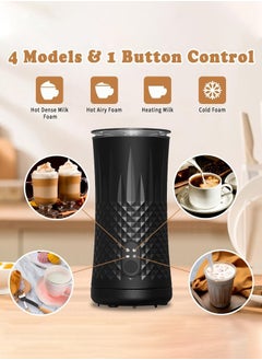Joshberg 4 in 1 Electric Milk Frother and Steamer, 400W 240ml Automatic Milk Frothing and Milk Warmer Heater, Hot and Cold Milk Foam Maker for Coffee, Latte, Cappuccino Silent Operation,Black  - Image 2