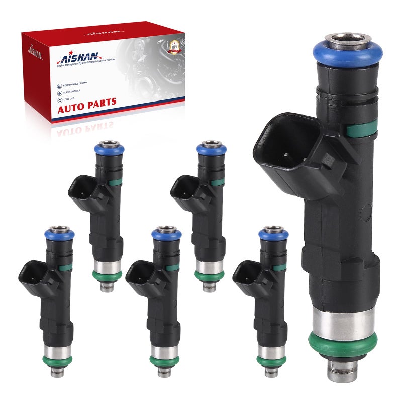 AISHAN 6PCS Fuel Injectors 4 Holes Compatible with Jeep Wrangler 20072010 for Dodge Grand Caravan 20082010 for Chrysler Town Country 2008 2009 2010 V6 33L 38L Replace 0280158119 FJ1029 4G2060 - Image 2