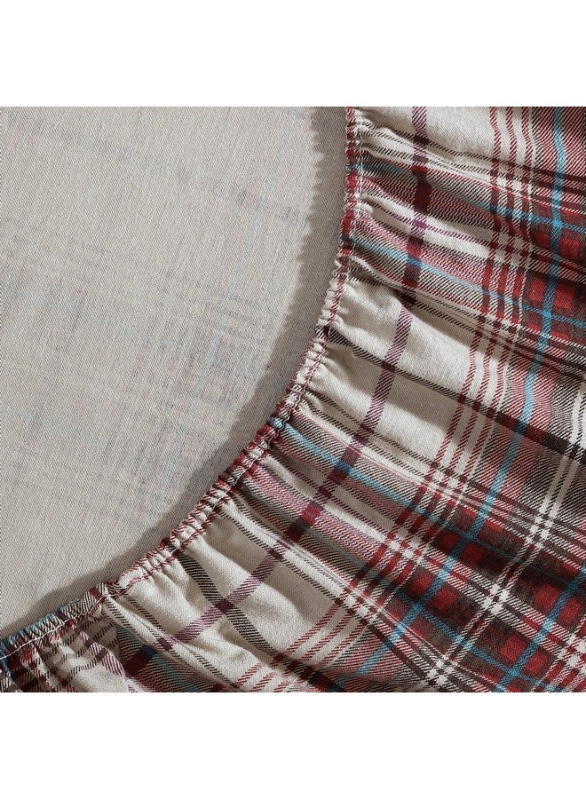 Eddie Bauer Eddie Bauer Mont Lake Plaid Flannel Sheet Set, Red, Full - Image 3