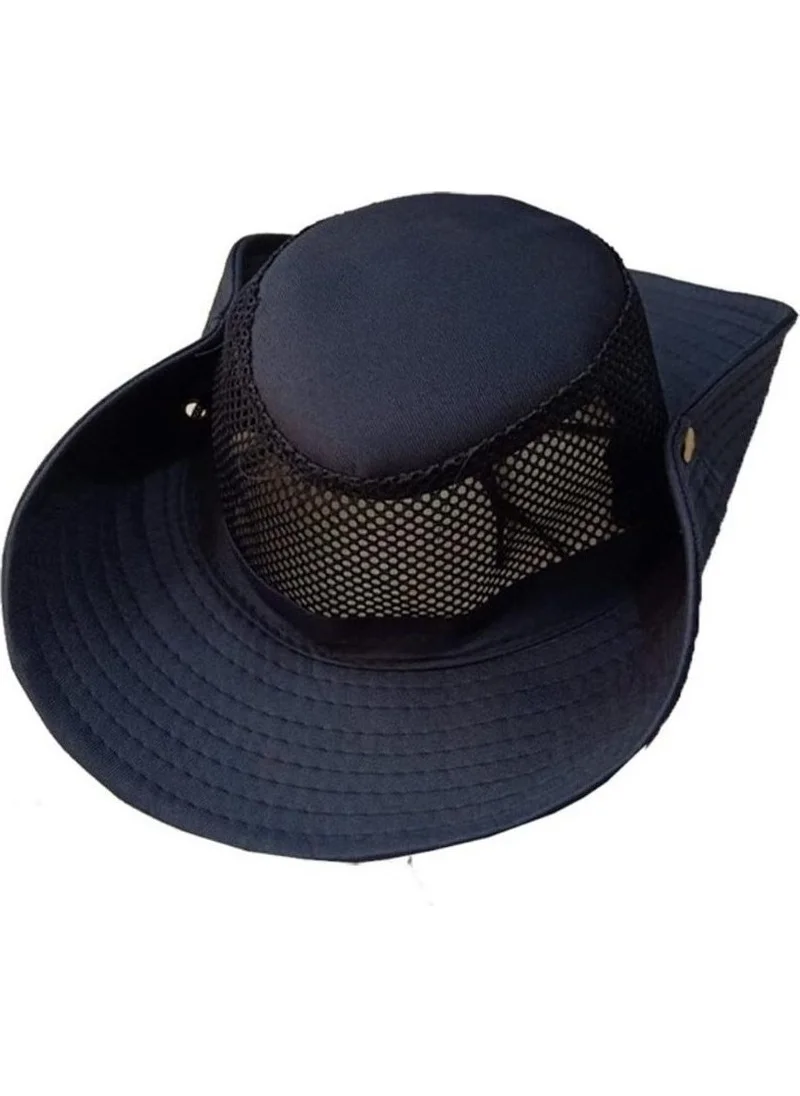 BarkoFix Mesh Fedora Hat Unisex Snap Buttoned Hiking & Hunting Panama Hat Fedora Hat Fedora