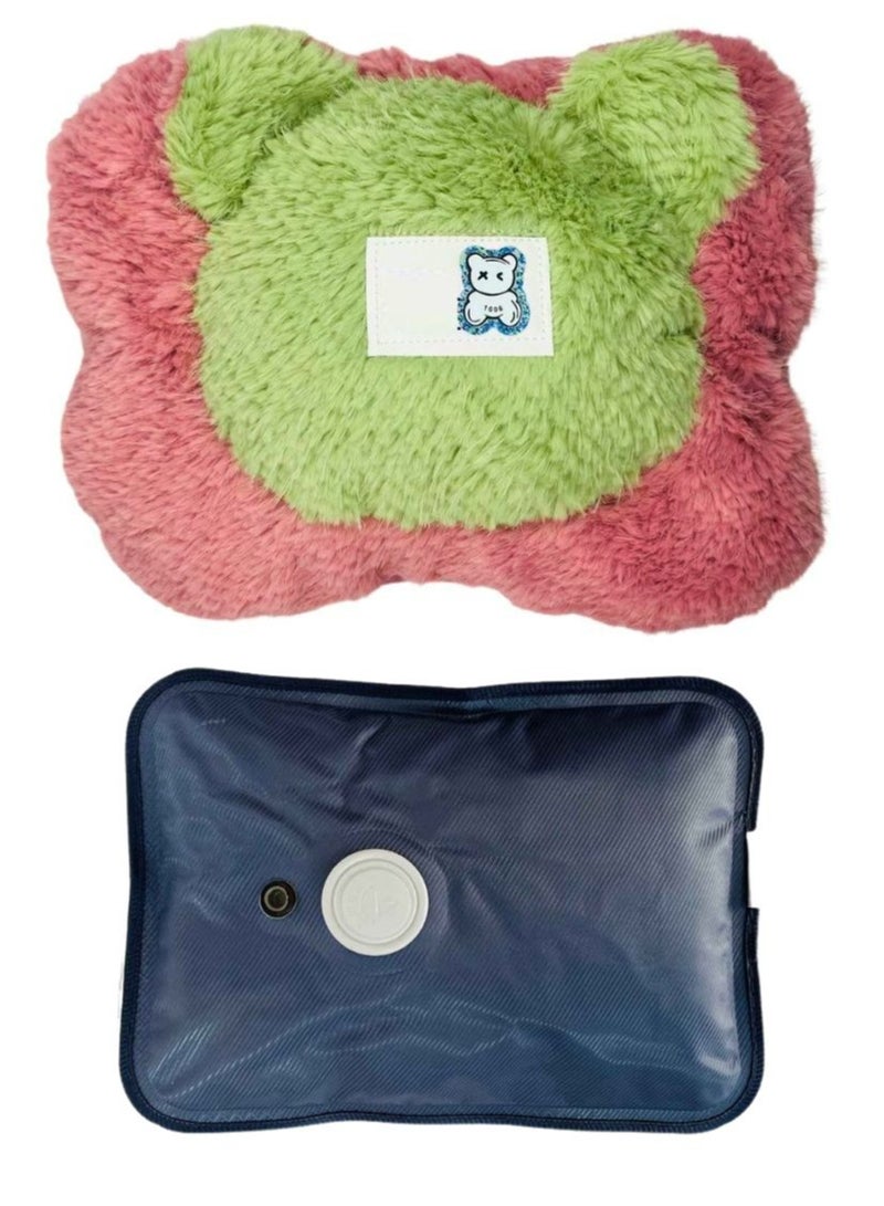 برايم بي جافاودان حقيبة ماء ساخن كهربائية قابلة لإعادة الشحن مع غطاء من الصوف لتخفيف آلام التشنجات والرقبة والكتفين وحقيبة العلاج الساخن وتدفئة اليدين والقدمين - Image 2