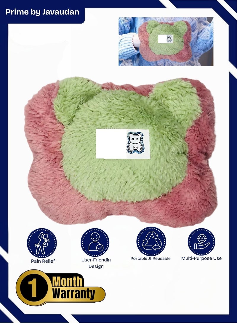 برايم بي جافاودان حقيبة ماء ساخن كهربائية قابلة لإعادة الشحن مع غطاء من الصوف لتخفيف آلام التشنجات والرقبة والكتفين وحقيبة العلاج الساخن وتدفئة اليدين والقدمين - Image 1