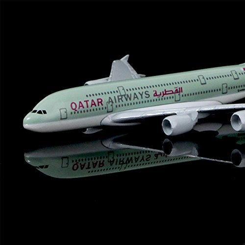 24-Hours نموذج طائرة قطر للطيران A380 من سبائك المعدن 1:400 - Image 3