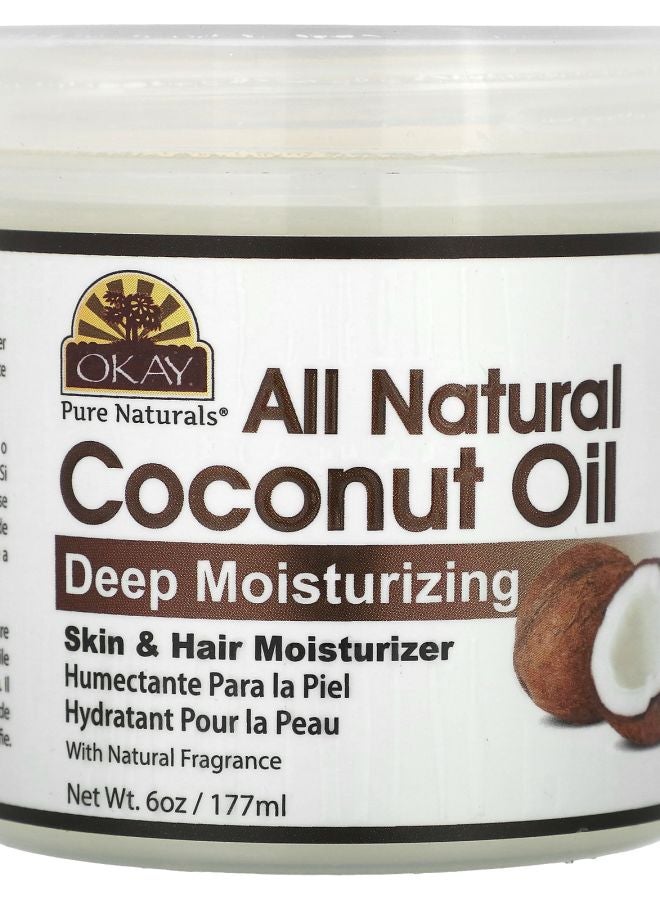 All Natural Coconut Oil Deep Moisturizing 6 oz (177 ml)
