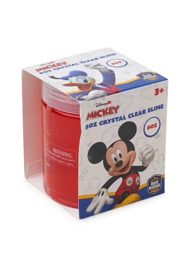 Disney Mickey 8oz Crystal Clear Red Slime | Soft, Glossy & Stretchy | Non-Sticky Slime For Kids | Ideal For Gifting | Age 3+