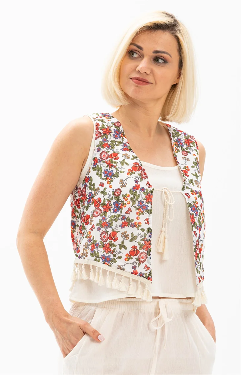 Eliş Şile Bezi Authentic Voile Vest White 6165