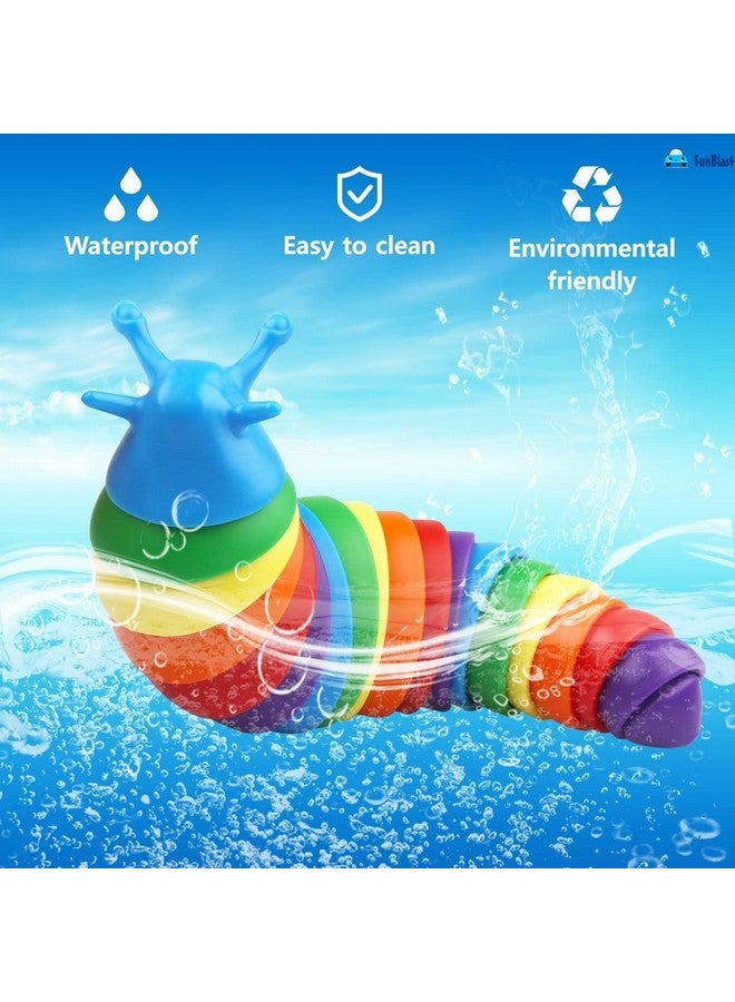 فنبلاست ألعاب فن بلاست سلج - ألعاب سلج صغيرة مع ضوء، ألعاب أطفال، ألعاب حسية للأطفال، لعبة تصدر أصوات نقر، لعبة بمفاصل مرنة قابلة للتمدد للقلق والتوحد (قطعتان) - Image 5