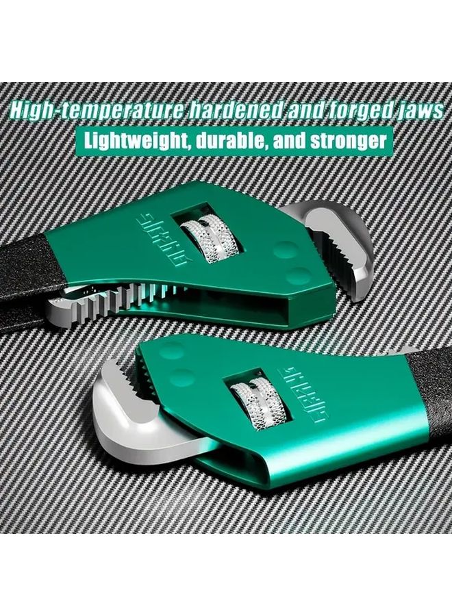 1 قطعة مفتاح أنبوب أخضر 12 بوصة متعدد الوظائف أداة سباكة منزلية عالمية - Image 5