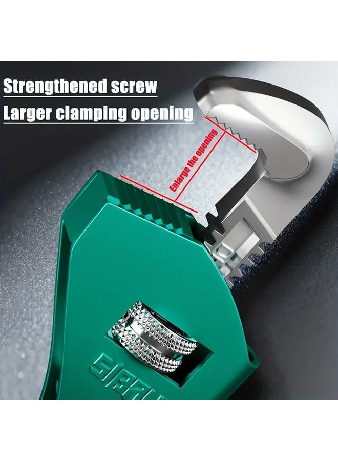 1 قطعة مفتاح أنبوب أخضر 12 بوصة متعدد الوظائف أداة سباكة منزلية عالمية - Image 3