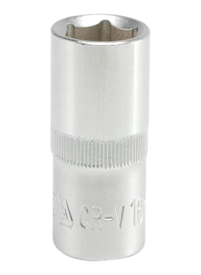 Yato YT-1209 Hexagonal Socket 16mm, Length 38mm for Wrench Set | CrV 50BV30 Chromium Satin Plated Steel | Home & Mechanical Tools | Industrial/Power Tool - Image 1