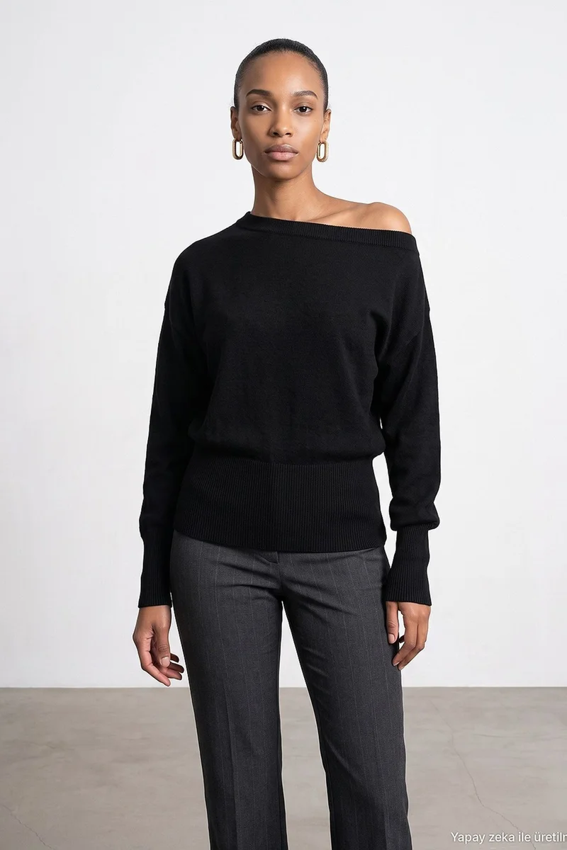 Dilvin Black DILVIN Women's Knit Sweater for Women | Best Price UAE