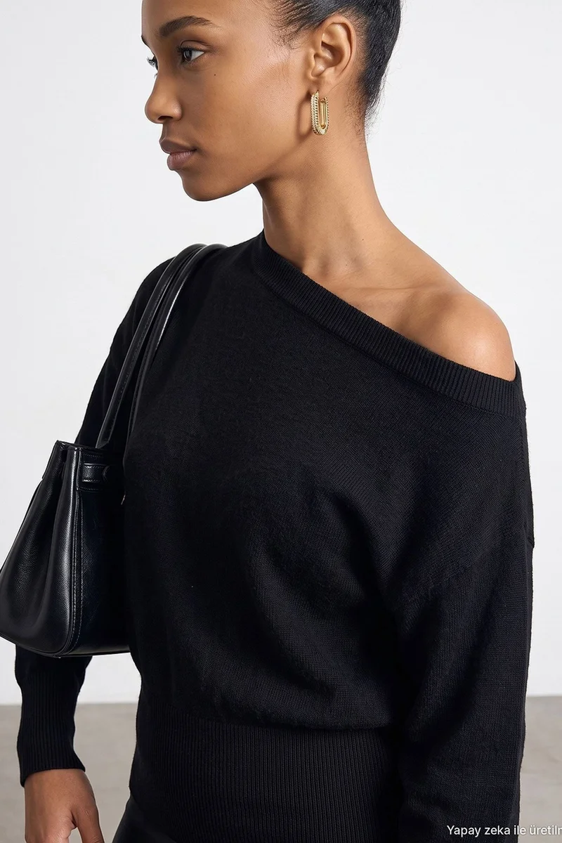 Dilvin Black DILVIN Women's Knit Sweater for Women | Best Price UAE