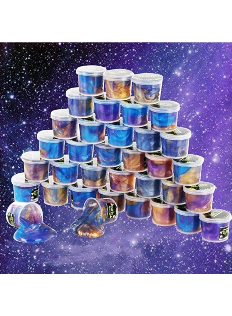 CALL PLAY Galaxy Slime Kit 36pack for Party Favors,  Soft and Non-Sticky, Birthday Gifts for Girl Boys, Stress Relief Slime Bulk - Image 3