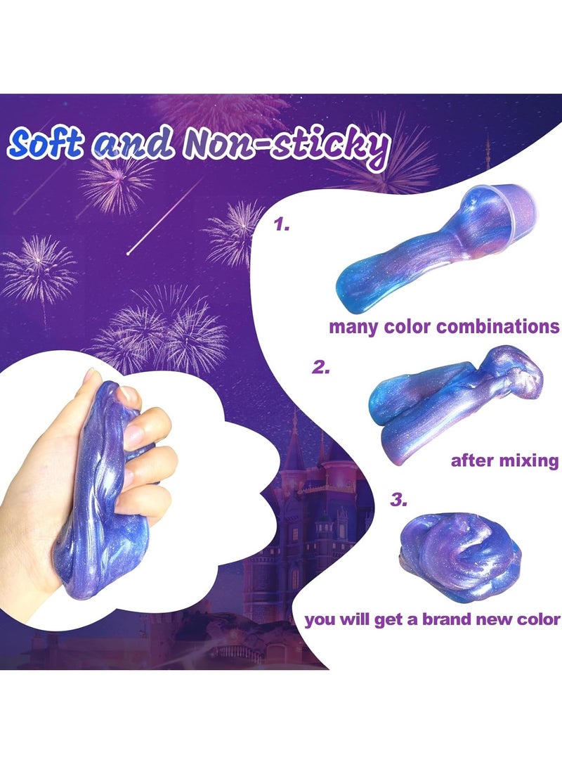 CALL PLAY Galaxy Slime Kit 36pack for Party Favors,  Soft and Non-Sticky, Birthday Gifts for Girl Boys, Stress Relief Slime Bulk - Image 4