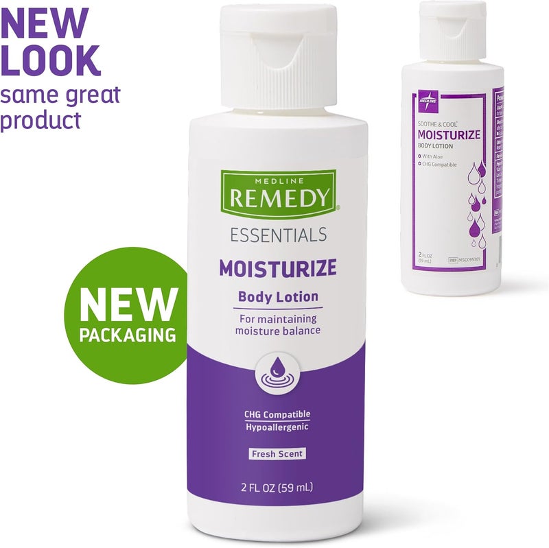Medline Remedy Essentials Moisturizing Body Lotion - 2 oz - Image 2