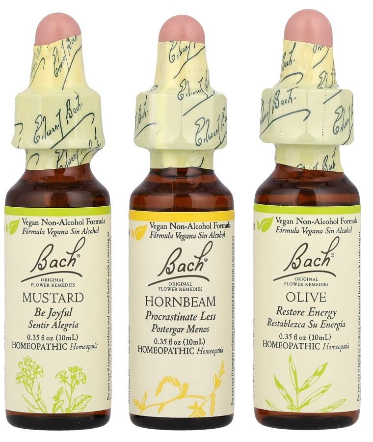 Original Flower Remedies Mental Energy Kit Emotional Ups & Downs 3 Droppers 0.35 fl oz (10 ml) Each