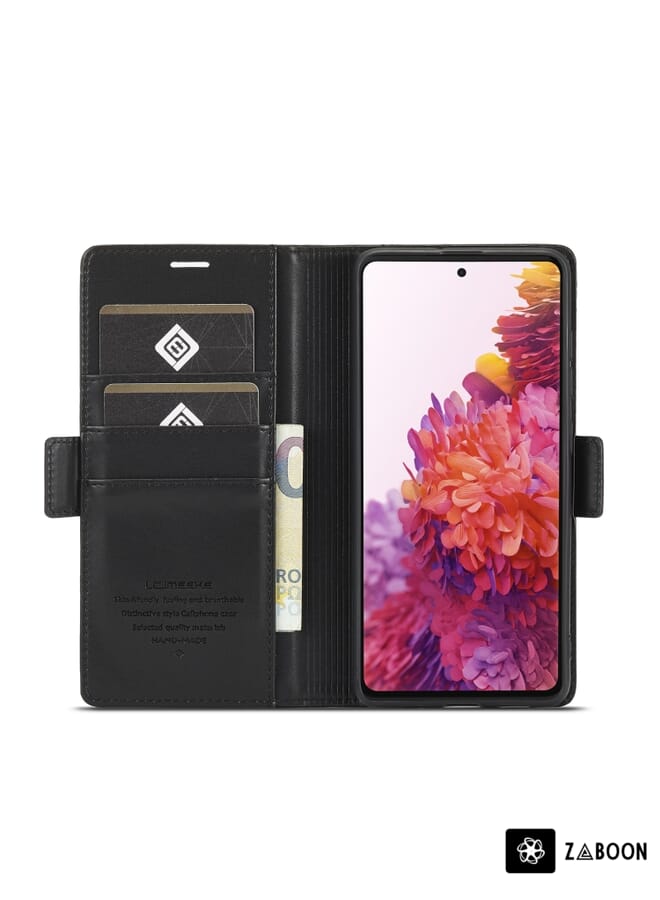 Zaboon Protective Case For Samsung Galaxy S20 LC.IMEEKE Magnetic Buckle PU + TPU Horizontal Flip Leather Case with Holder & Card Slots & Wallet - Image 3