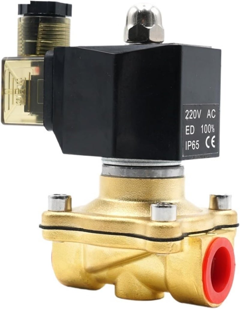 AC110V 220V 380V DC12V 24V,G1/2" to G2, Solenoid Valve, Water Valve, Normally Closed(1-1/4",AC220V_VITON 120 Celsius) - Image 3