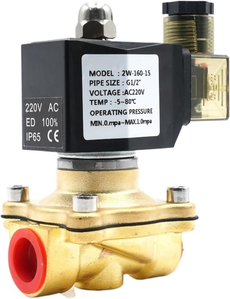 AC110V 220V 380V DC12V 24V,G1/2" to G2, Solenoid Valve, Water Valve, Normally Closed(1-1/4",AC220V_VITON 120 Celsius) - Image 1