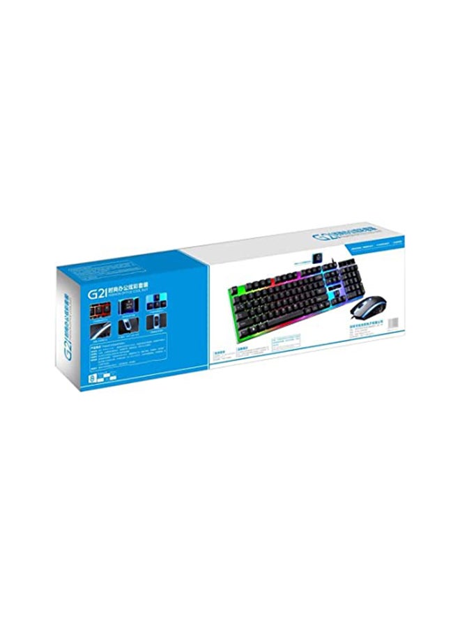 G21 USB Wired 104 ons Mechanical Feel Keyboard And LED Mouse Set - Image 4