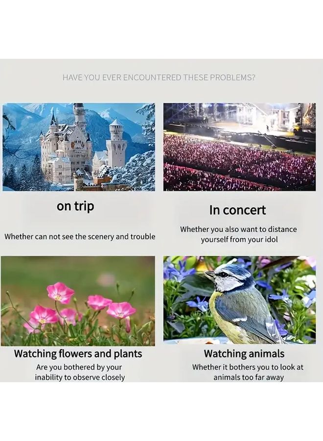 Golden Monocular Telescope Adjustable Focus Portable for Bird Watching Hiking - Image 5