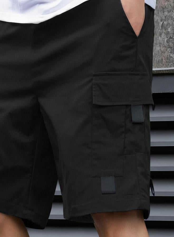 Take Two Boys Solid Multi Pockets Cargo Shorts - Image 4