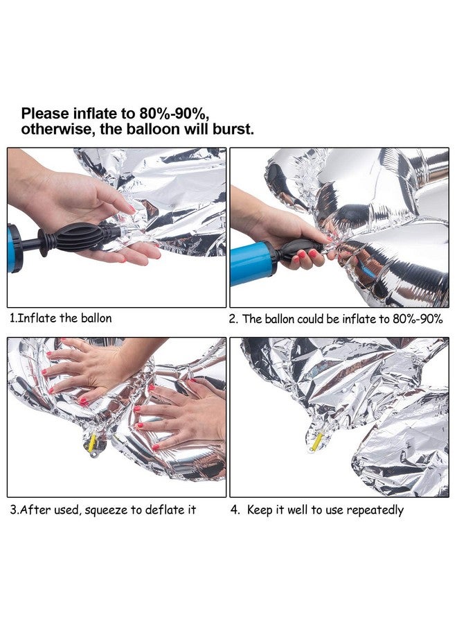 FFNIU Letter Balloons 40 Inch Single Silver Letter A Balloons Aluminum Hanging Foil Film Balloon For Baby Shower Wedding Anniversary Graduation Birthday Party Decoration - Image 2