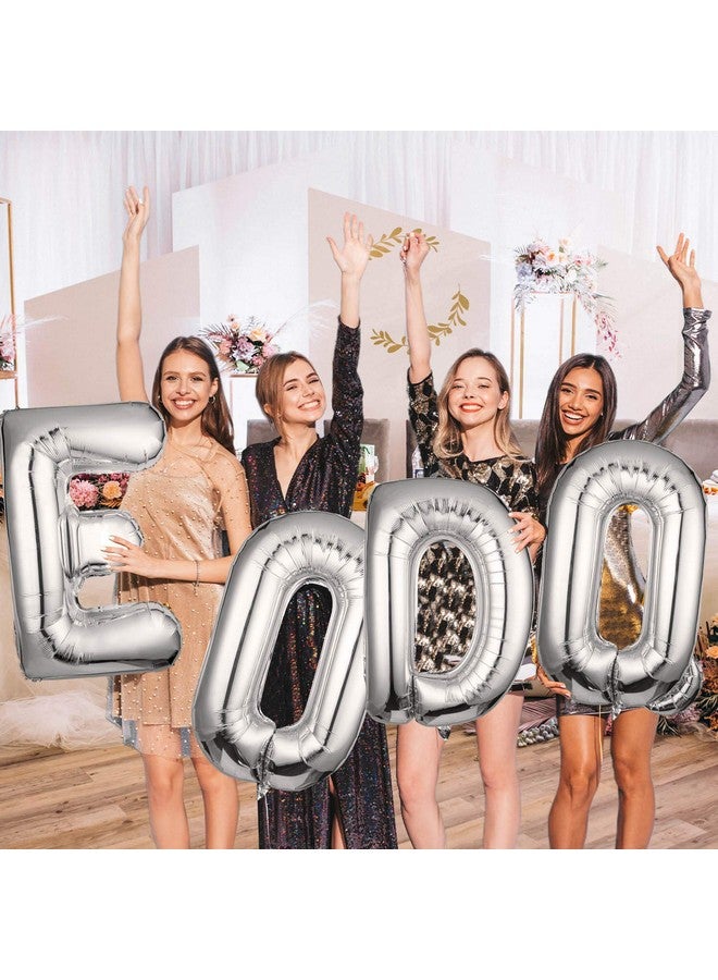 FFNIU Letter Balloons 40 Inch Single Silver Letter A Balloons Aluminum Hanging Foil Film Balloon For Baby Shower Wedding Anniversary Graduation Birthday Party Decoration - Image 5