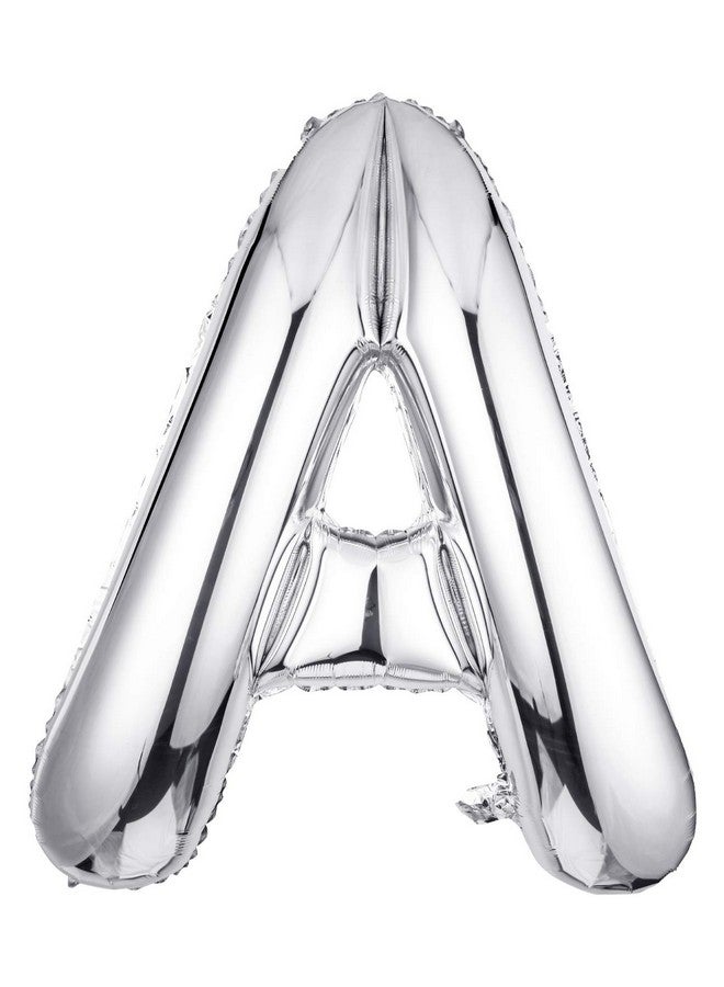 FFNIU Letter Balloons 40 Inch Single Silver Letter A Balloons Aluminum Hanging Foil Film Balloon For Baby Shower Wedding Anniversary Graduation Birthday Party Decoration - Image 1